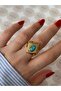 Vip Series - Stainless Steel Tarnish-Free Adjustable Ring with Turquoise Stone - 4