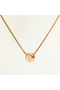 Women &Apos; S Steel Necklace, Italian Chain Round End with Stones, Gold Color, No:116 - 2