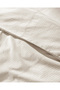 Rosalie Double 100% Cotton Dobby Bed Sheet Pcs Duvet Cover Set - Beige - 7