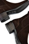 Women's Genuine Leather Brown Nubuck Heeled Boots - 5