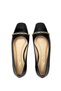 Women's Genuine Leather Black Ballerina Shoes - 5