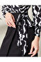 Women's Print Double Breasted Neckline Slit Dress - 7