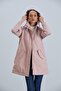 Hooded Quilted Lined Women's Coat - 6