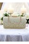 C-214 Dmc Mother of Pearl-Gold Drop Stone Evening Bag - 2