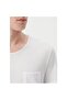 White Men's T-Shirt with Stitched Pocket Detail M062772-20843 - 5