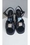 Women's 10 cm Black Stone Bridal Shoes