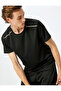 Short Sleeve Crew Neck Printed Sports T-Shirt