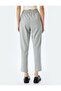 High Waist Tie Waist Elastic Pocket Fabric Trousers - 4