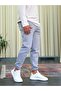 Men's Three Thread Raised Sweatpants with Elastic Legs