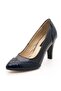 40 - 41 - 42 - 43 - 44 Size 1954 Navy Blue Lezar Black Patent Leather Large Size Shoes - 2