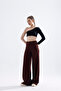Side Zip Stretchy High Waist Wide Leg Pallazo Pants Sy401 - 3