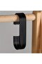 10Pcs Black C-Shape Metal New Style Clothes Rack Shawl Hanger Bag Organizer Wardrobe - 3