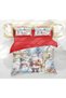 New Year & Merry Christmas Deer Deer 3D Digital Printed Double Duvet Cover Set