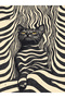 Efe Collection Zebra Stripes Detailed Noble Cat Patterned Woven Base Modern Decorative Carpet 11 - 4
