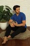 Fashion Line Men's Sax V-Neck 3-Piece Pajama Set 6822 - 2