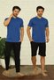 Fashion Line Men's Sax V-Neck 3-Piece Pajama Set 6822