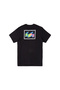 Crayon Wave Men's Black T-Shirt Men's T-Shirt Abyzt01697 - 2