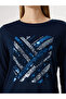 Crew Neck Sequin Embroidered Women's Blouse Lcwaikiki Classic - 3