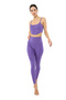 Hyperade High Waist Gathering Women's Sports Leggings Purple - 4