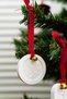 6-Piece Christmas Tree Ornament Velvet Red Ribbon and Gold Bell - 4