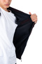 Zippered Knitwear Coat with Fleece Inside and Judge Collar - 3
