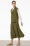 Rayon Vest and Skirt Set - Khaki