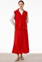 Rayon Vest Skirt Set - Mercan - 2