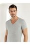 6 Pieces Men's Lycra V-Neck Single Jersey Undershirt E081