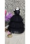 Girls Black Tarlatan Evening Dress&Birthday&Graduation Dress - 7