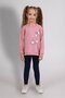 Ballerina Patterned Sweatshirt Ribbed Leggings 2-Piece Bottom-Top Girls' Set - 2