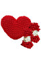 Heart Pillow Puffy Material 2 Pieces Puffy 111 Purple and 200 Gr. Bead Fiber Set - 2