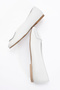 Women's Buckle Casual Babet Shoes Real Leather Zy 8156 White - 6