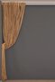 حبل مستقيم ذهبي اللون عرض 100 سم طول 280 سم أزرار جاهزة ستارة حبل مخيطة - 5