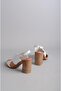 Genuine Leather Women's Heeled Sandals - Select 3004 White (Heel Height: 9 cm) - 5