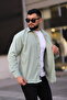 Men's Oversize Velvet Shirt Lapel Long Sleeve Winter Shirt - 2