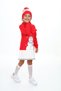 Girl's Winter Dress Sweater Snowman Embroidered Beret and Scarf Set of 3 - 5