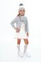 Girl's Dress Snowman Embroidered Beret and Scarf Set of 3 - 2