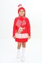 Girl's Dress Frozen Deer Patterned Set of 3 with Beanie and Scarf - 6