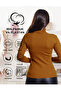 Camisole Full-Length Body Sweatshirt, Ribbed Fabric, Lycra, Light Brown (Cinnamon) - 3