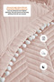 Ollie 100% Cotton Bedspread (Pique) Set Double Pompom Quilted Striped Daily Powder - 3