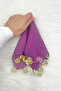 Purple Gold Chiffon Halay Handkerchief 5 Pieces, Bride Groom Wedding Henna Circumcision Engagement Bride - 3