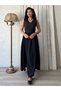 Black Crepe Gilet Dress