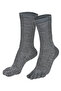 Bruges Merino Wool Prevents Fungus and Odor Socks with Toe 1 Pair Pack Gray - 2