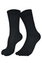 Bruges Merino Wool Prevents Fungus and Odor Toe Socks 1 Pair Pack Black - 2