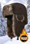 Unisex Thermal Plush Fur Pilot Hat - 5