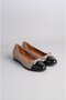 Select 0012 genuine leather wedge heel women's shoe (heel height: 3.5 cm) mink