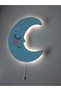 Decorative Wooden Printed Sleeping Moon Children's Room Night Light 28*32 - 4