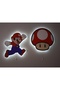 Decorative Wooden Printed Super Mario and Mushroom Children's Room Night Light (2 Pieces)