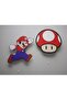 Decorative Wooden Printed Super Mario and Mushroom Children's Room Night Light (2 Pieces) - 2