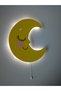 Decorative Wooden Printed Sleeping Moon Children's Room Night Light 28*32 - 3